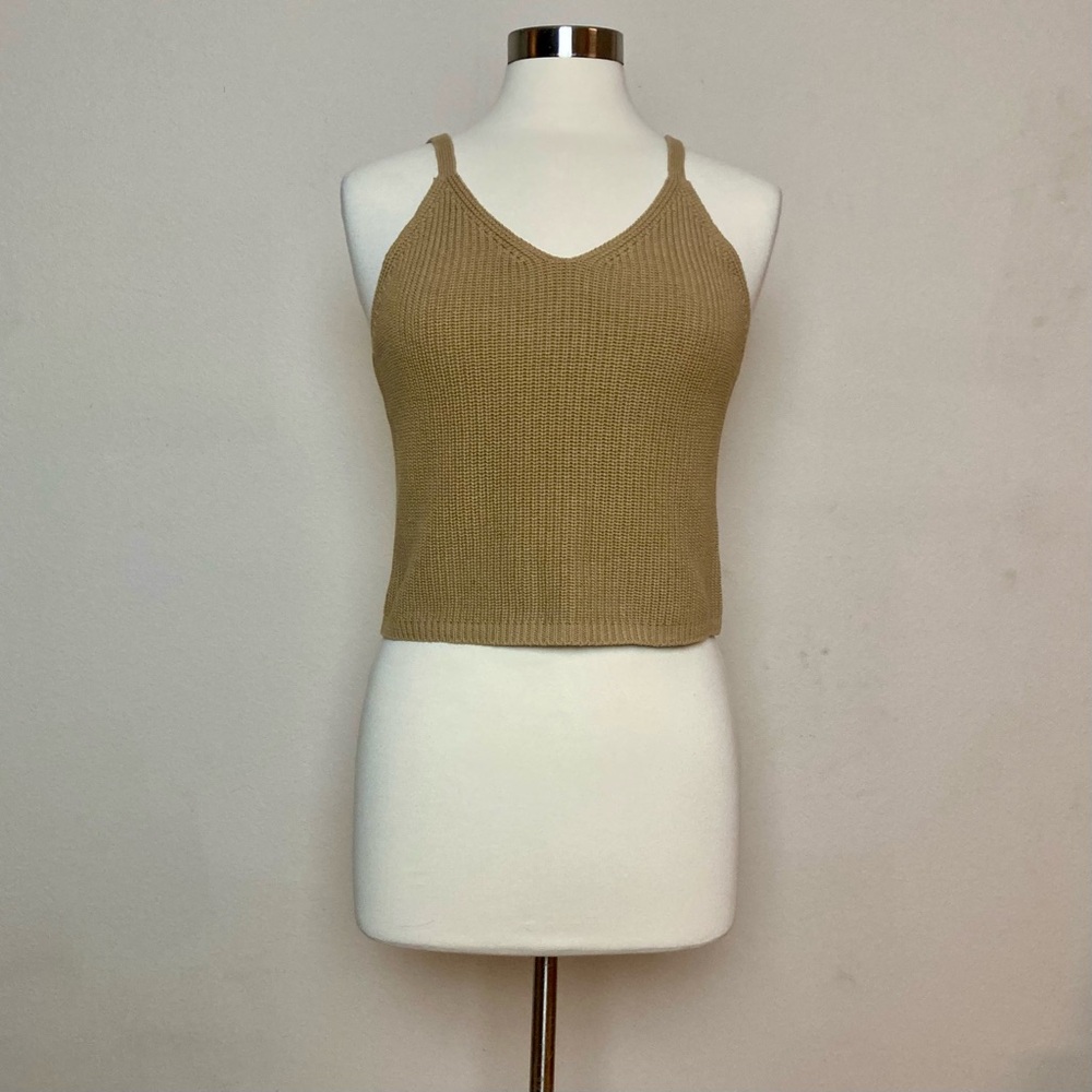 Tobacco Frye Ribbed Knit Women's Tank Top  Sz M